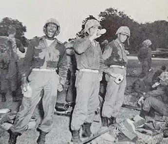 Marines drinking water at Camp Lejeune